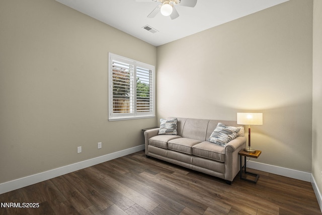 1660 Murrieta Ct, Reno, NV 89521 - living room featuring a ceiling fan and wood finished floors