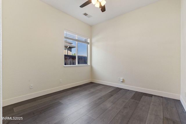 10265 Donnay Ct, Reno, NV 89521 - spare room with ceiling fan and dark wood-style flooring