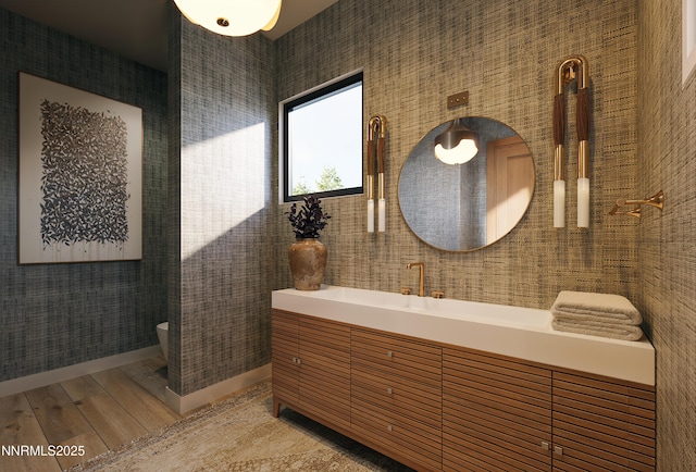 6832 Rabbit Brush Ct, Reno, NV 89511 - bathroom with vanity and wood finished floors