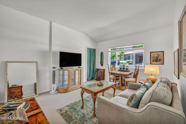 80 Strawberry Ln, Reno, NV 89509 - living area featuring vaulted ceiling and baseboards