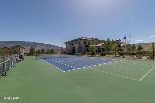 1160 Sugar Creek Trl, Reno, NV 89523 - view of tennis court with community basketball court and a mountain view