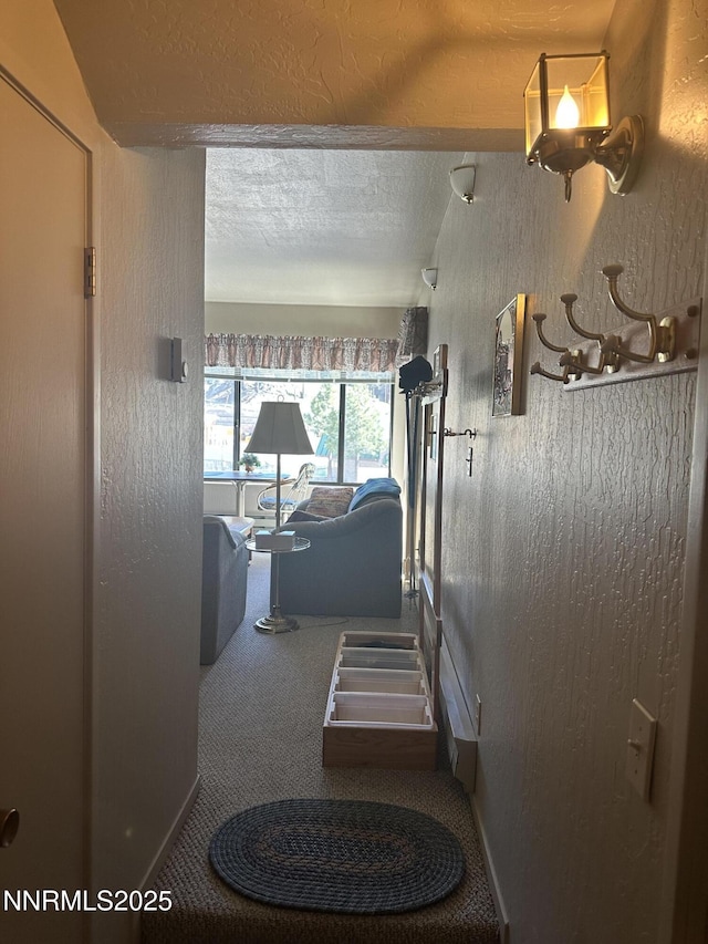313 Tramway Dr Unit 20, Stateline, NV 89449 - hall featuring carpet and a textured ceiling