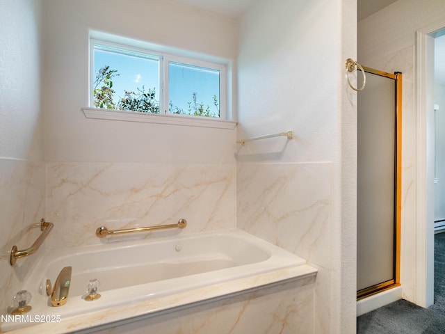 1561 Alba Vis, Gardnerville, NV 89410 - bathroom featuring a shower stall and a garden tub