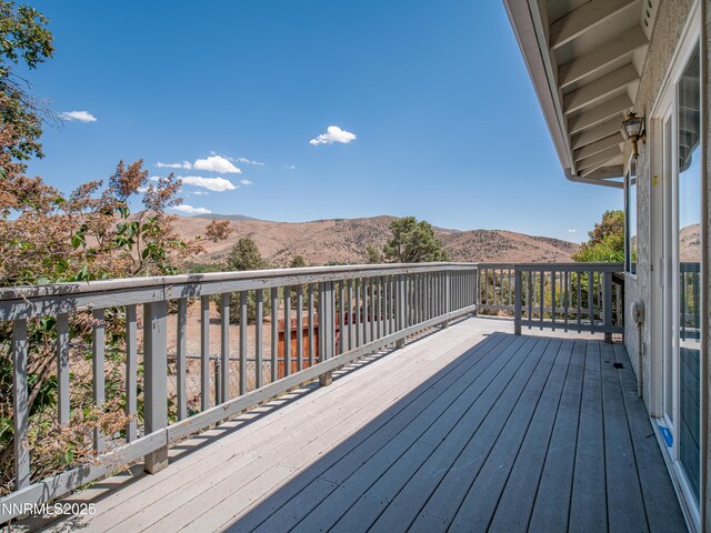 1561 Alba Vis, Gardnerville, NV 89410 - wooden deck featuring a mountain view