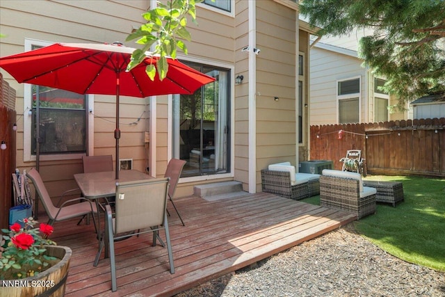 4318 Leeward Ln, Reno, NV 89502 - wooden terrace with outdoor dining area