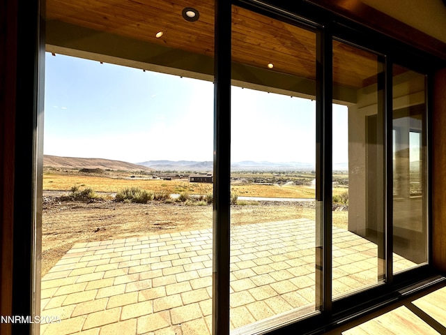 2935 Portrush Dr, Genoa, NV 89411 - entryway featuring a mountain view and recessed lighting