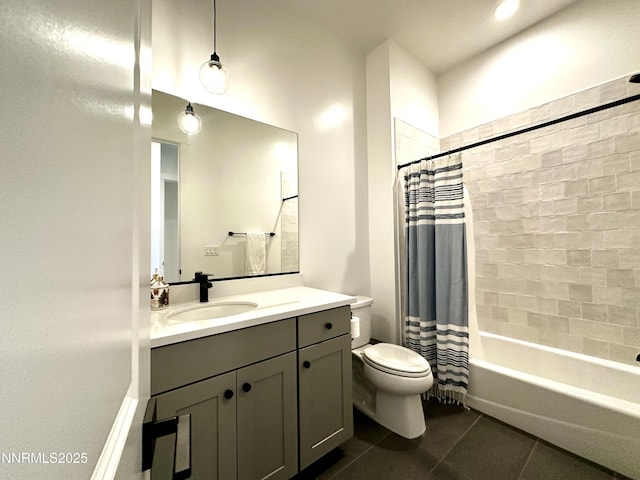 5454 Side Saddle Trl, Reno, NV 89511 - bathroom with vanity, tile patterned floors, and shower / bath combo with shower curtain
