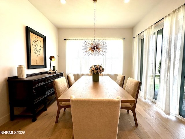 5454 Side Saddle Trl, Reno, NV 89511 - dining room featuring a chandelier, light wood finished floors, and recessed lighting