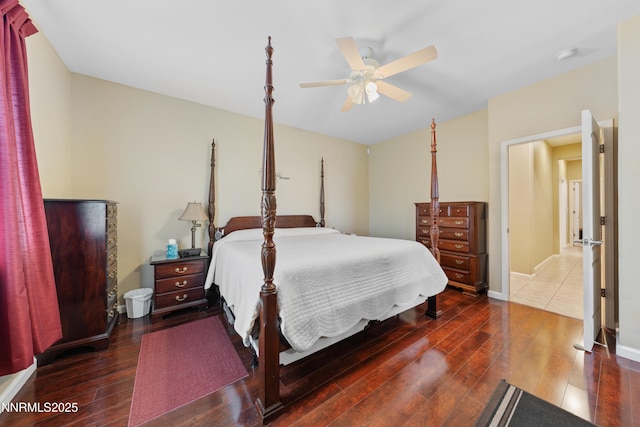 164 Oakridge Dr, Dayton, NV 89403 - bedroom featuring hardwood / wood-style floors and ceiling fan