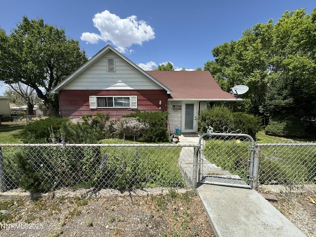 4 3rd St, Mcgill, NV 89318 - view of front of home with a fenced front yard and a gate