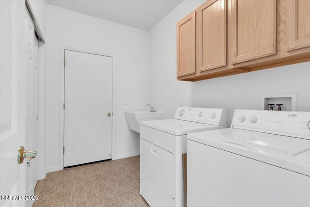 1797 Lantana Dr, Minden, NV 89423 - laundry room featuring cabinet space, washing machine and dryer, and light flooring