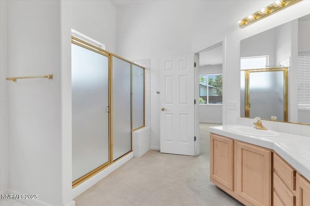 1797 Lantana Dr, Minden, NV 89423 - bathroom featuring a stall shower and vanity