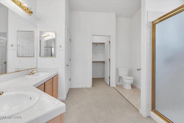 1797 Lantana Dr, Minden, NV 89423 - bathroom featuring a shower stall and double vanity