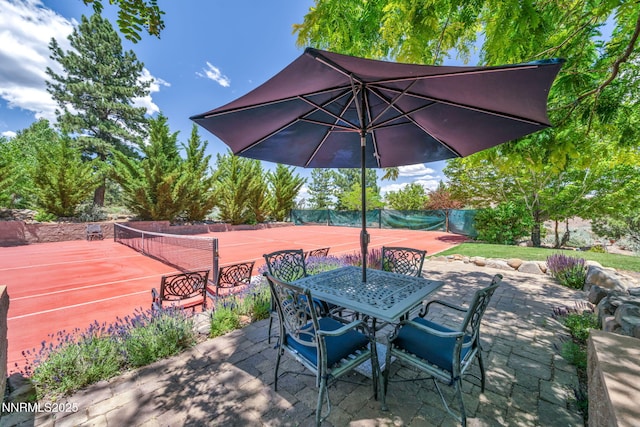 186 Carleton Ct, Reno, NV 89511 - view of patio / terrace featuring a tennis court and outdoor dining space