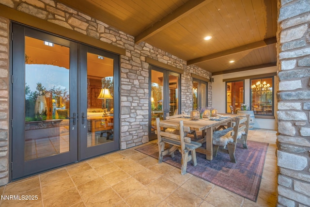 186 Carleton Ct, Reno, NV 89511 - view of patio with french doors and outdoor dining space