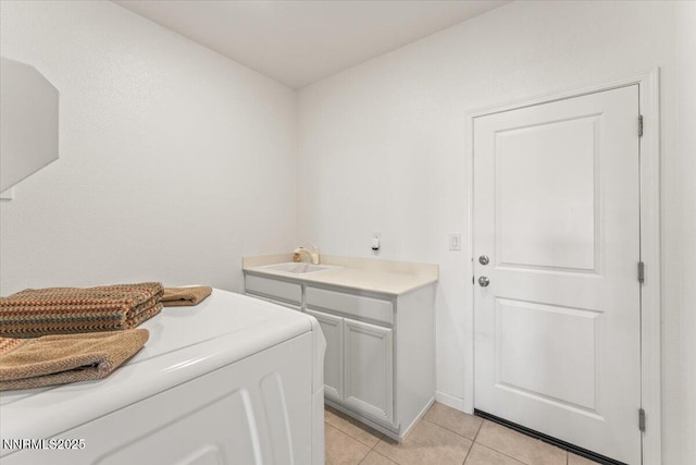 516 Beckwourth Dr, Reno, NV 89506 - washroom with cabinet space, light tile patterned floors, and washer / clothes dryer