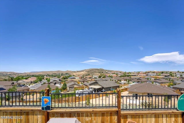 516 Beckwourth Dr, Reno, NV 89506 - wooden terrace with a residential view and a mountain view