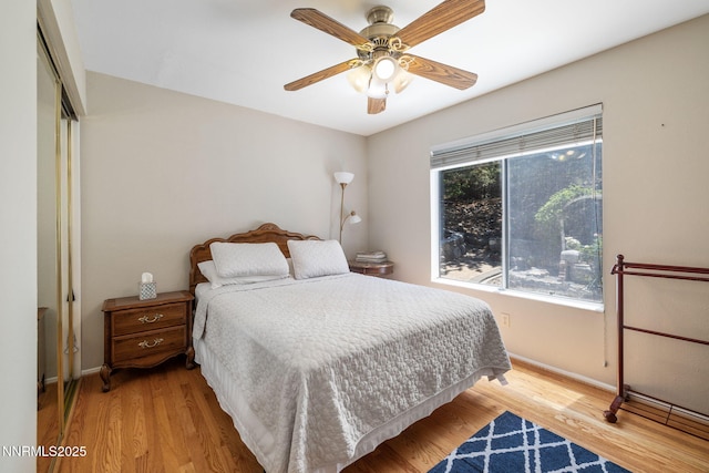 3280 Thornhill Dr, Reno, NV 89509 - bedroom with wood finished floors, a closet, and ceiling fan