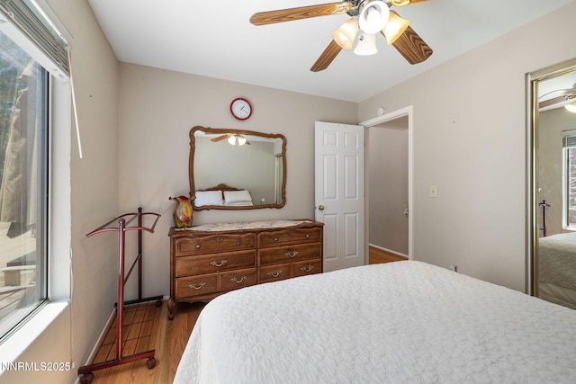 3280 Thornhill Dr, Reno, NV 89509 - bedroom with wood finished floors and a ceiling fan