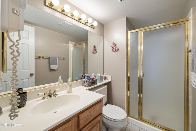3280 Thornhill Dr, Reno, NV 89509 - bathroom featuring vanity, a shower stall, and tile patterned floors