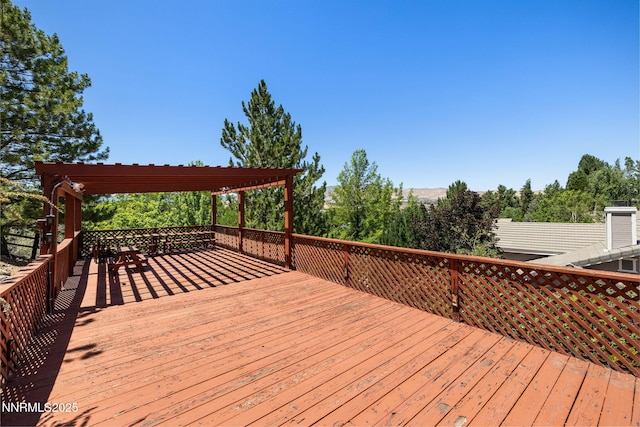 3280 Thornhill Dr, Reno, NV 89509 - wooden deck with a pergola