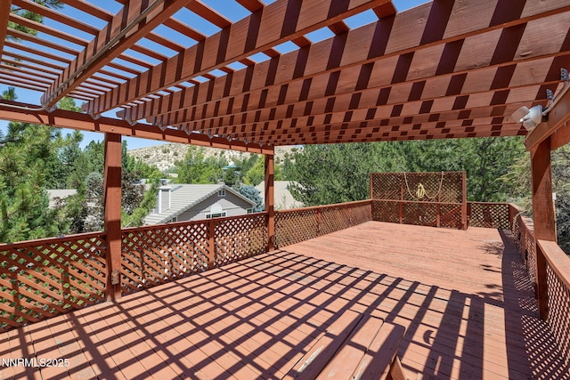 3280 Thornhill Dr, Reno, NV 89509 - wooden deck featuring a pergola