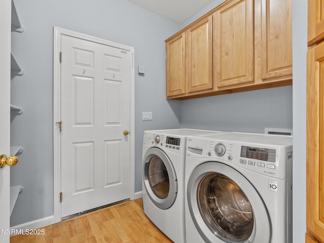 10404 Chadwell Dr, Reno, NV 89521 - washroom with cabinet space, separate washer and dryer, and light wood-style flooring
