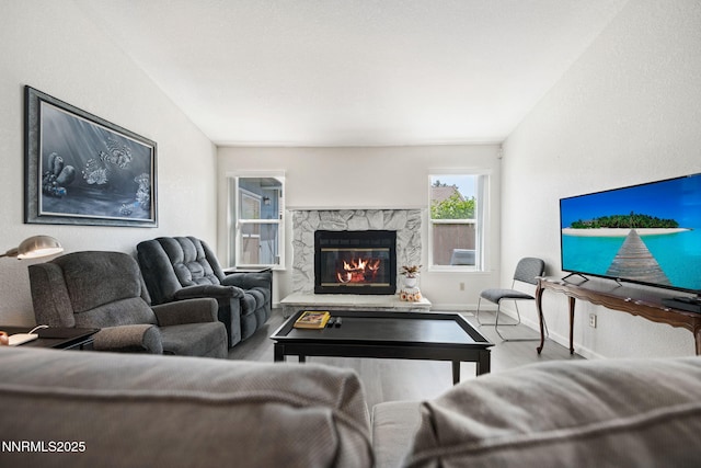 777 W Bonanza Dr, Carson City, NV 89706 - living area with a premium fireplace and wood finished floors