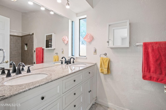777 W Bonanza Dr, Carson City, NV 89706 - full bath featuring double vanity and tiled shower