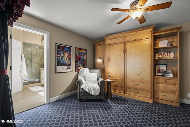 210 Allen Way, Incline Village, NV 89451 - sitting room with a ceiling fan and baseboards