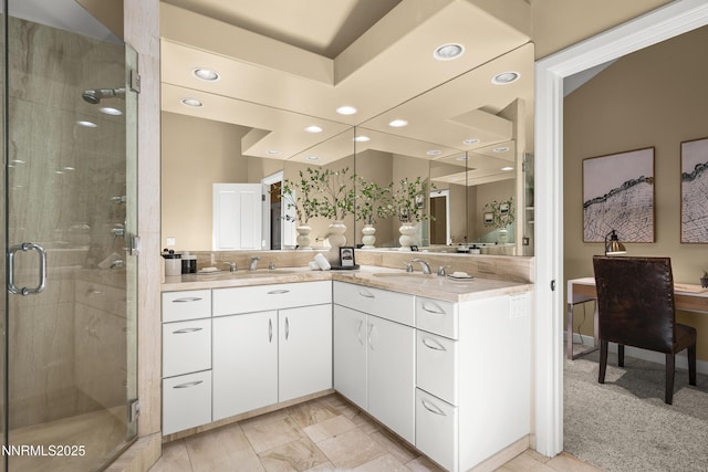 210 Allen Way, Incline Village, NV 89451 - full bath featuring recessed lighting, double vanity, and a shower stall