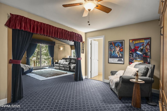 210 Allen Way, Incline Village, NV 89451 - carpeted living room with a ceiling fan and baseboards