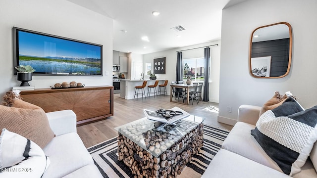 1639 Prancer St Lot # 47, Reno, NV 89523 - living room featuring light wood-style floors and recessed lighting