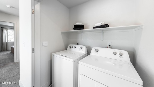 1639 Prancer St Lot # 47, Reno, NV 89523 - laundry room with washer and clothes dryer and light carpet