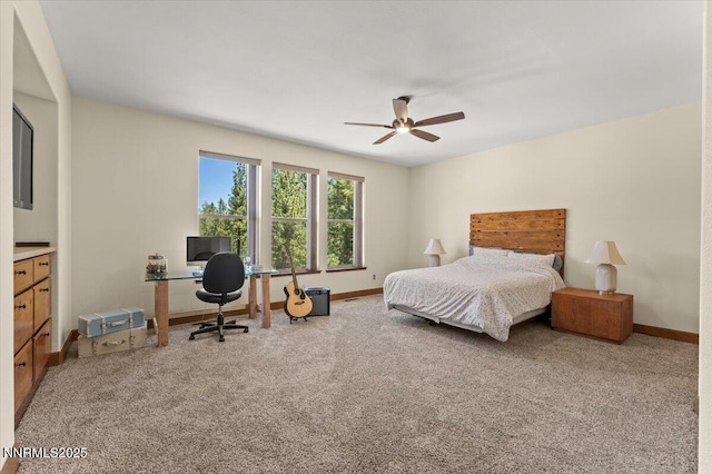 6195 Philoree Ln, Reno, NV 89511 - bedroom with carpet, a ceiling fan, and an office area