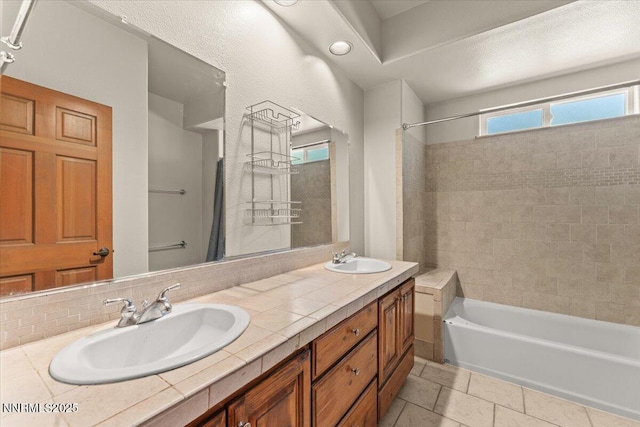 6195 Philoree Ln, Reno, NV 89511 - bathroom featuring bathtub / shower combination and double vanity