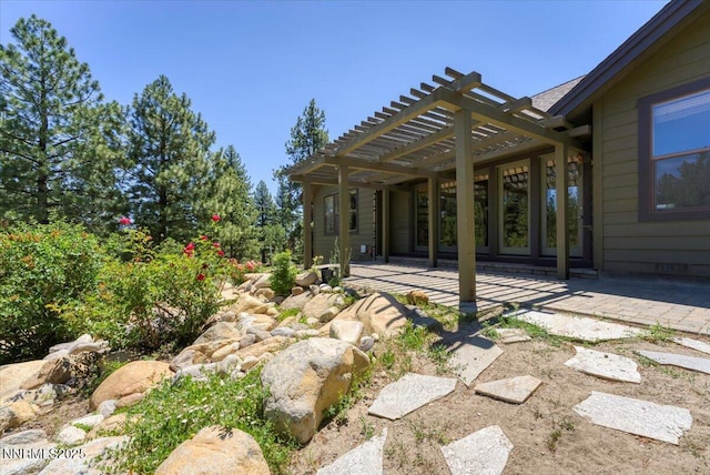 6195 Philoree Ln, Reno, NV 89511 - view of yard with a pergola and a patio