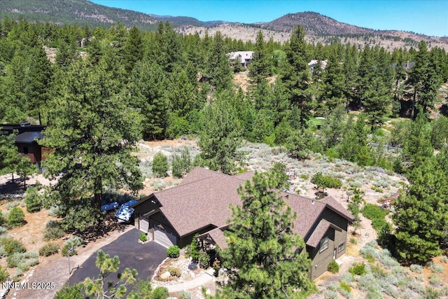 6195 Philoree Ln, Reno, NV 89511 - aerial view of property and surrounding area featuring a heavily wooded area and a mountain backdrop