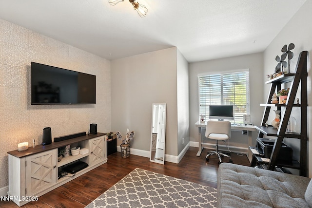 5863 Foggy Ct, Sun Valley, NV 89433 - office featuring dark wood-type flooring and baseboards