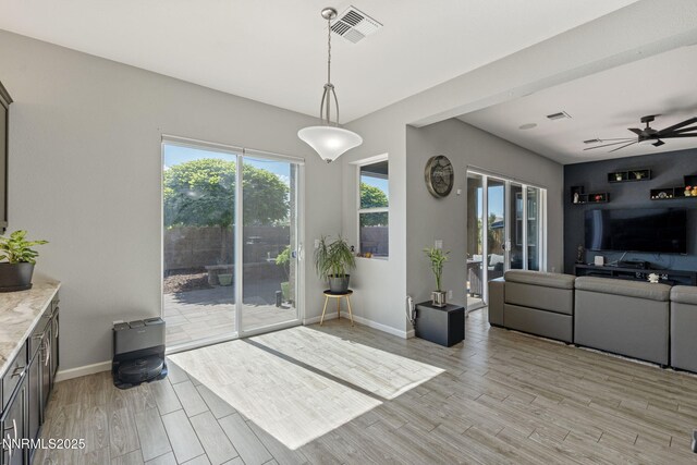 9435 Stony Hill Rd, Reno, NV 89521 - living room with light wood-type flooring and ceiling fan