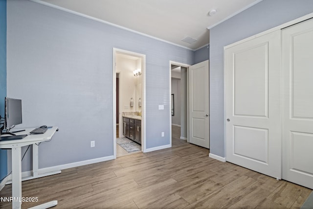 9435 Stony Hill Rd, Reno, NV 89521 - unfurnished office with crown molding and light wood-style flooring