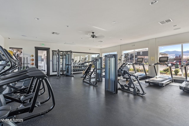 9435 Stony Hill Rd, Reno, NV 89521 - workout area with ceiling fan and recessed lighting
