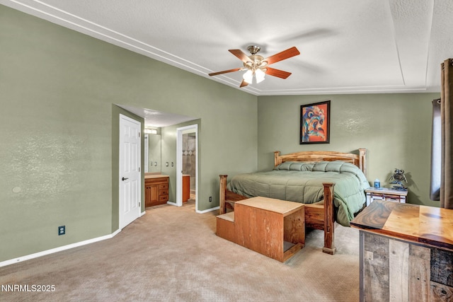 3279 Upland Ct, Carson City, NV 89703 - bedroom with carpet flooring, connected bathroom, and ceiling fan