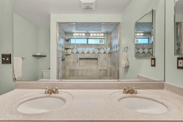 3279 Upland Ct, Carson City, NV 89703 - bathroom featuring double vanity and a tile shower