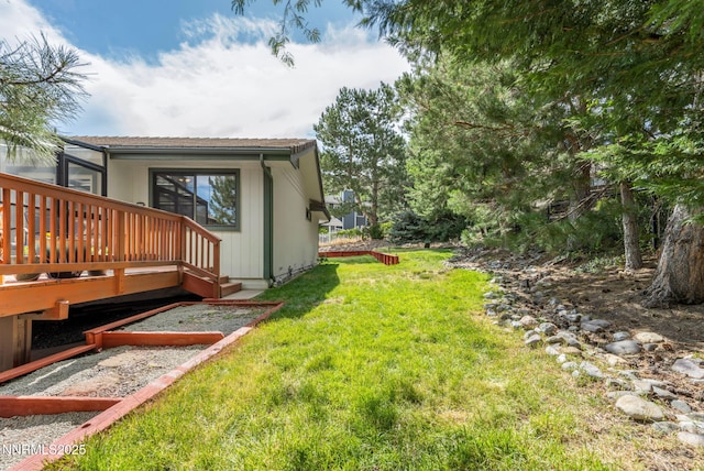 3279 Upland Ct, Carson City, NV 89703 - view of grassy yard featuring a deck