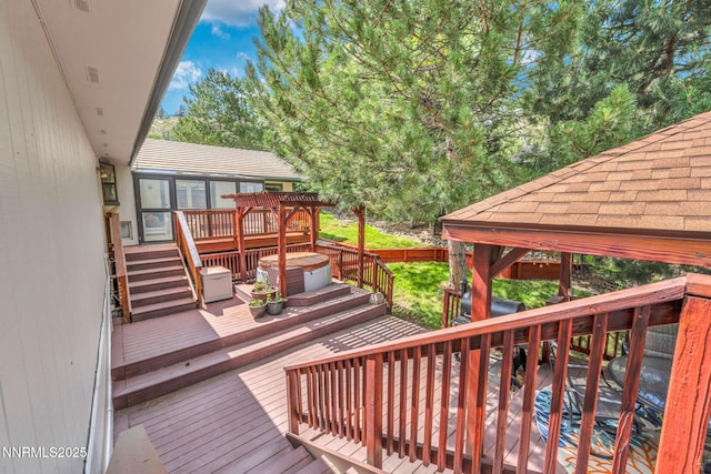 3279 Upland Ct, Carson City, NV 89703 - wooden terrace featuring stairs
