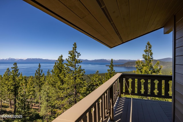 1459 Glarus Ct, Incline Village, NV 89451 - balcony featuring a water and mountain view