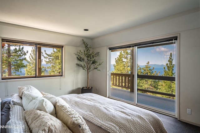 1459 Glarus Ct, Incline Village, NV 89451 - carpeted bedroom featuring access to outside