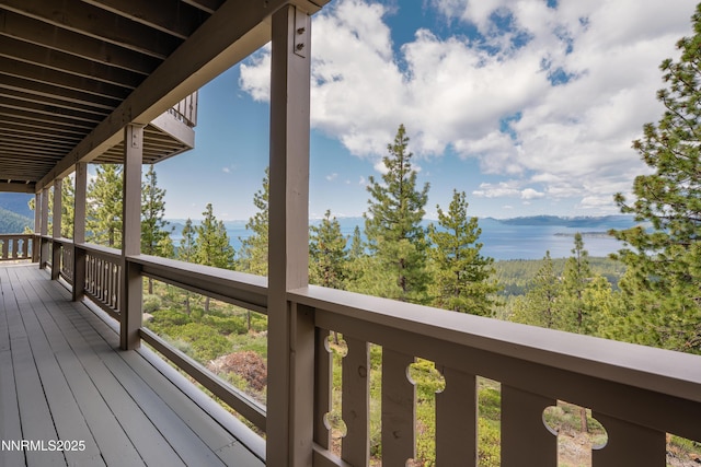 1459 Glarus Ct, Incline Village, NV 89451 - wooden deck featuring a mountain view