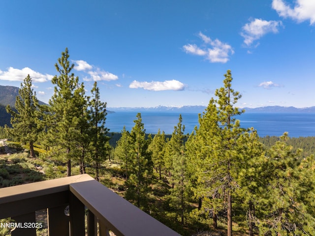 1459 Glarus Ct, Incline Village, NV 89451 - water view featuring a mountain backdrop